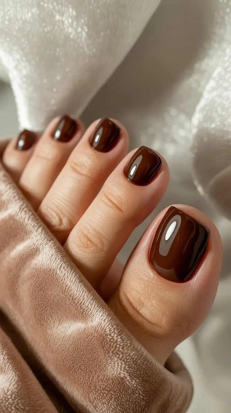 25 стильных осенних оттенков для педикюра