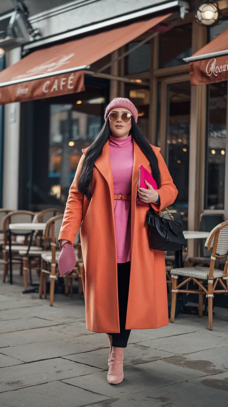 25 идей зимних нарядов для полных женщин в шикарном и уютном стиле