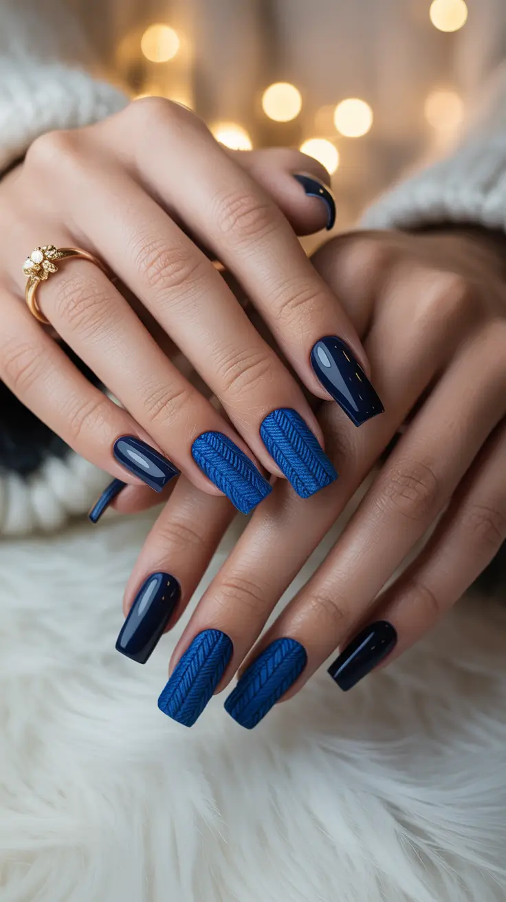 24 зимних варианта маникюра: идеи уютного текстурного маникюра для холодного времени года