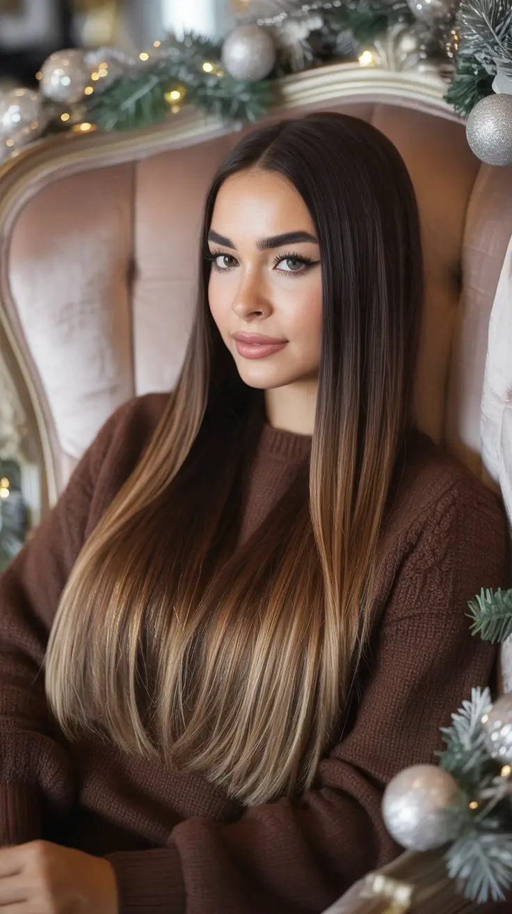 24 зимних оттенка для каштановых волос, которые преобразят ваш образ