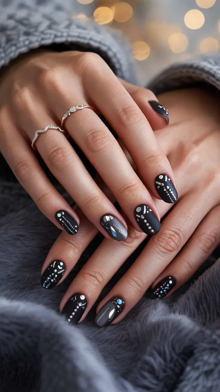 Элегантно в холода: 24 коротких зимних дизайна и цвета для маникюра Элегантно в холода: 24 коротких зимних дизайна и цвета для маникюра