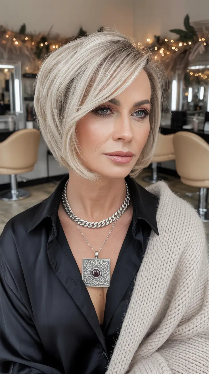 24 зимние причёски и цвета для женщин старше 40