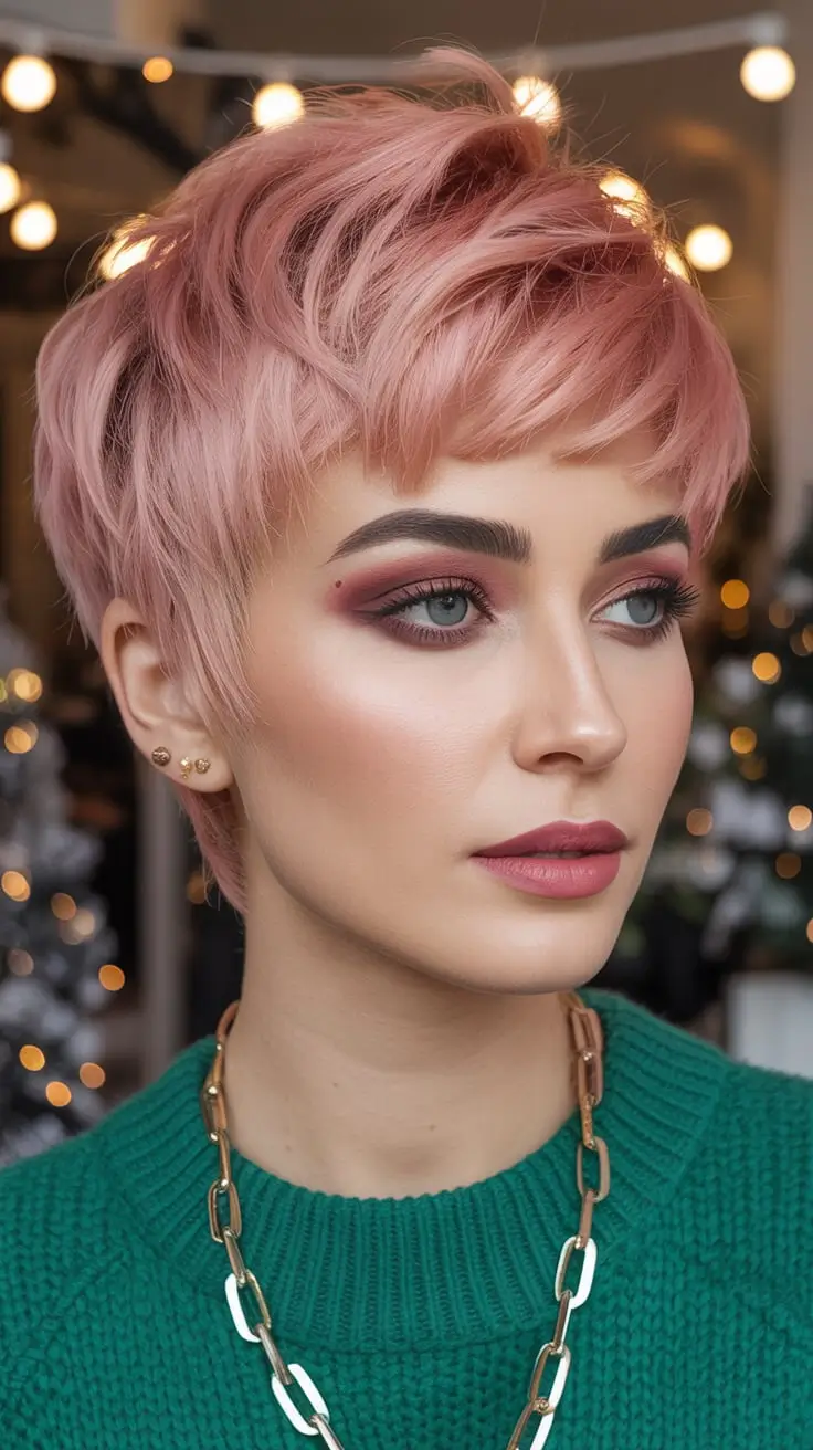 25 идей зимних стрижек пикси для стильных коротких причёсок