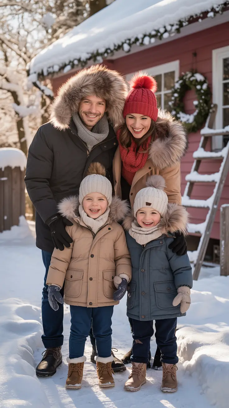 24 образа для семейных фотографий зимой, чтобы сохранить уютные и стильные воспоминания