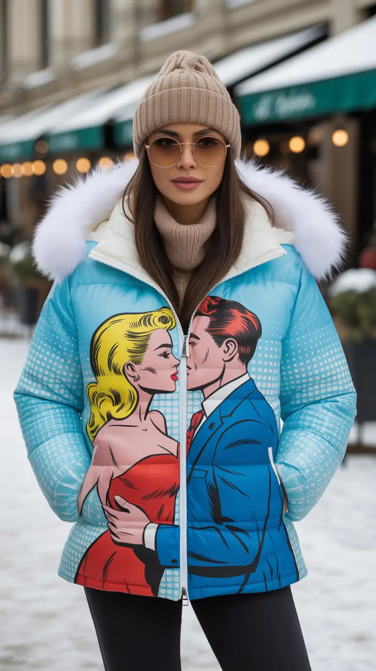 25 идей, как носить пуховик зимой: от уличного стиля до уютного шика