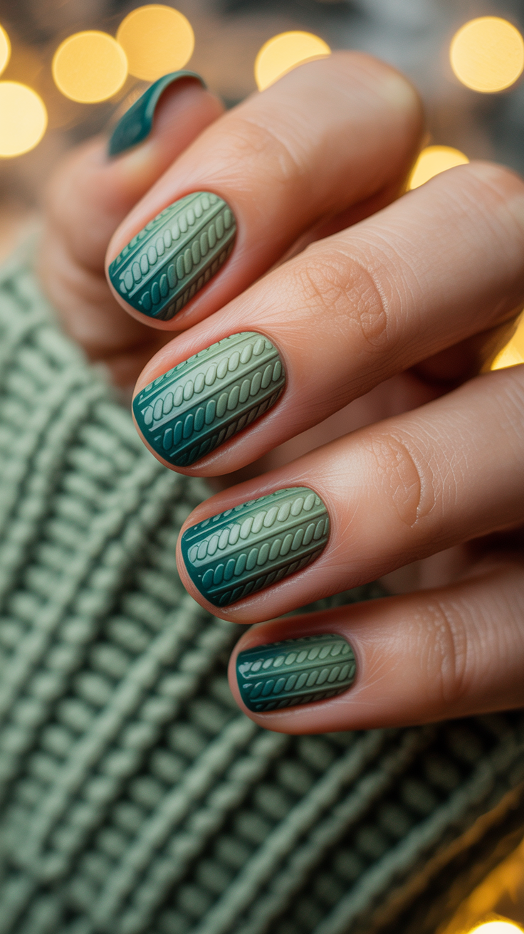 24 зимних варианта маникюра: идеи уютного текстурного маникюра для холодного времени года