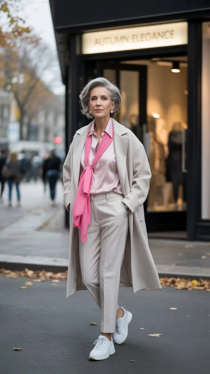 25 стильных осенних образов для женщин старше 60 лет