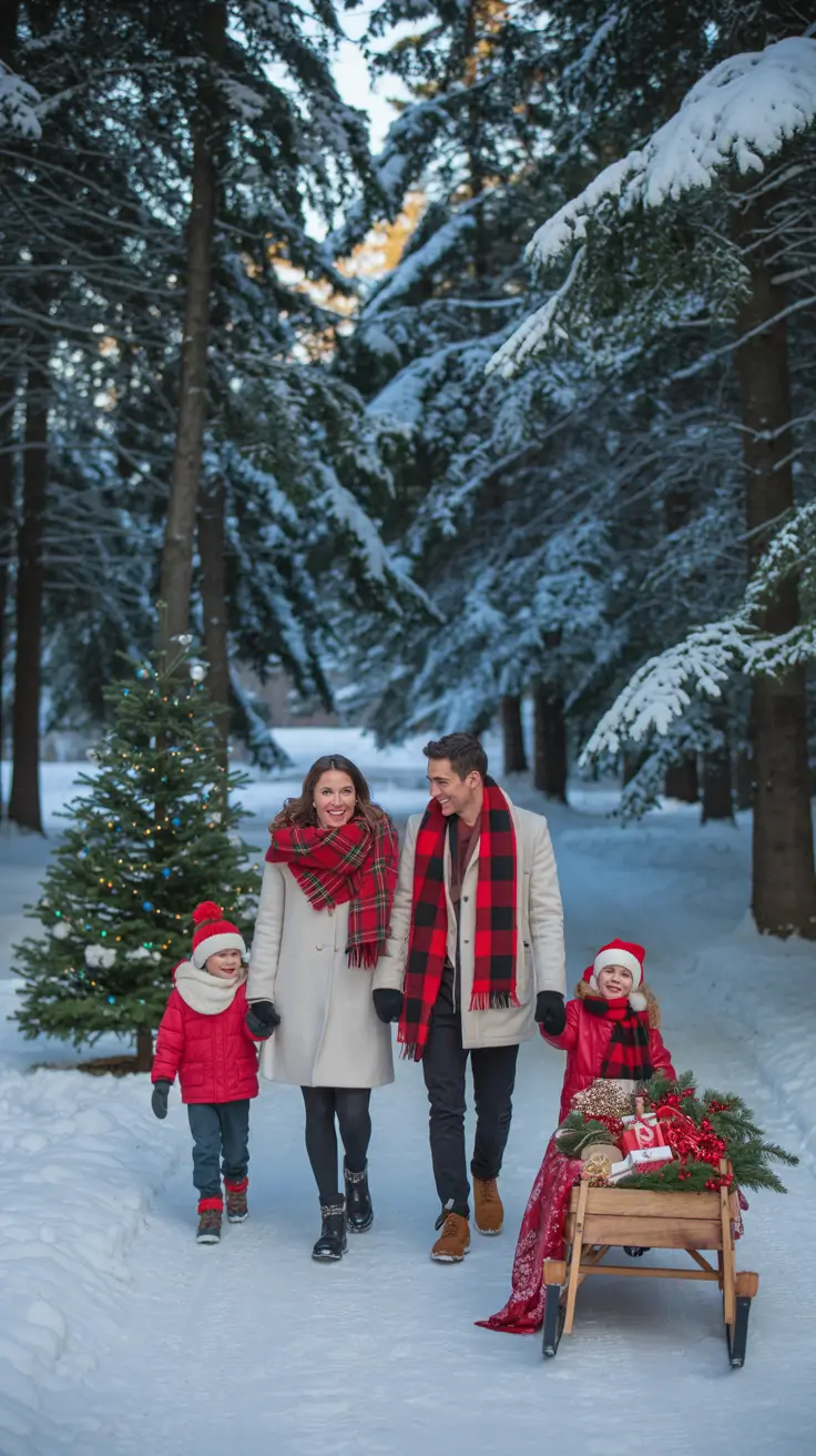24 образа для семейных фотографий зимой, чтобы сохранить уютные и стильные воспоминания
