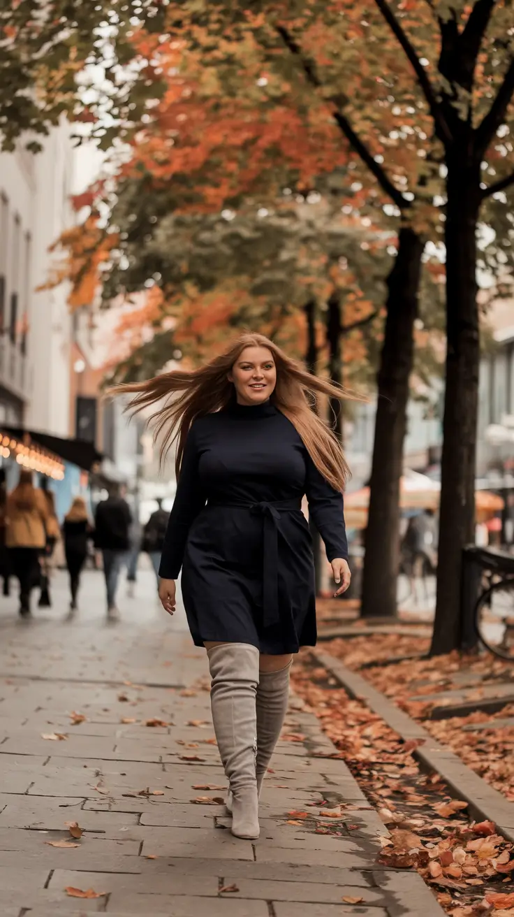 22 идеи осеннего модного гардероба больших размеров, которые выглядят непринуждённо и шикарно