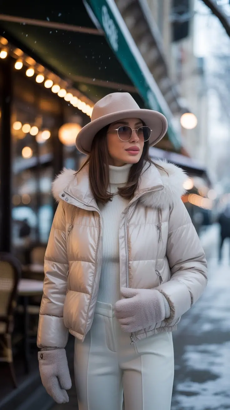 25 идей, как носить пуховик зимой: от уличного стиля до уютного шика