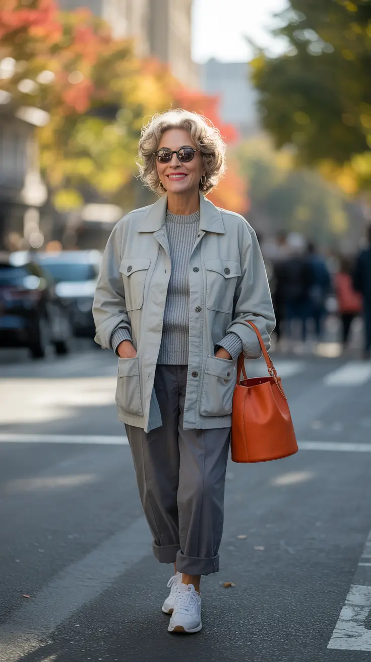 25 стильных осенних образов для женщин старше 60 лет