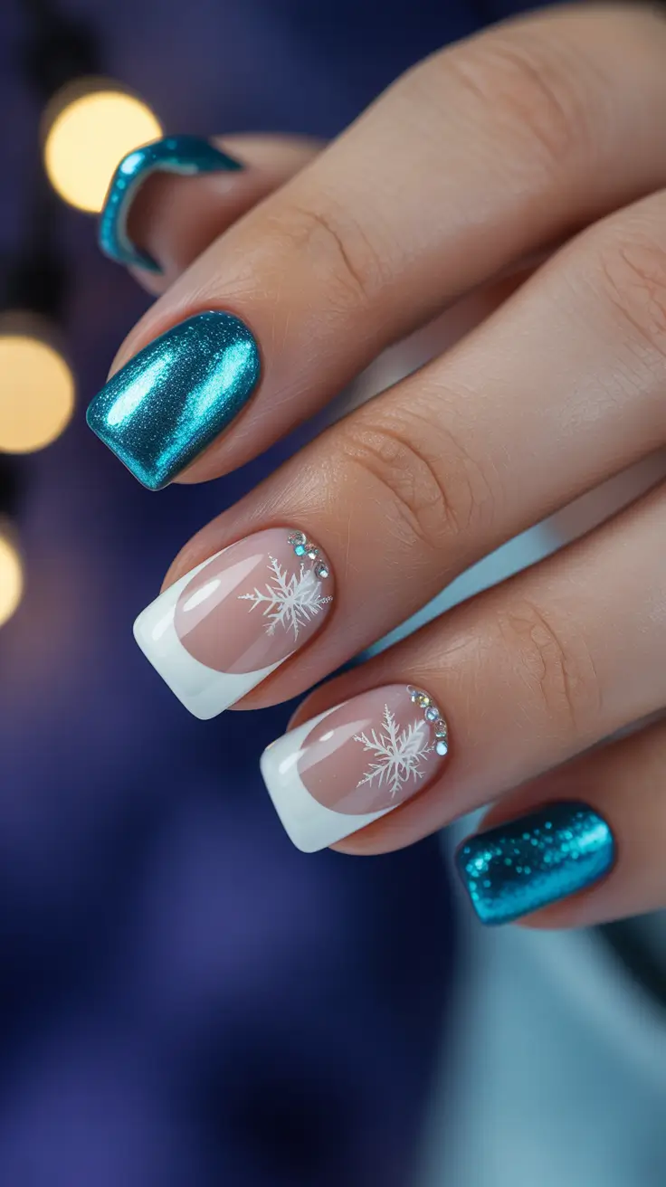 Элегантно в холода: 24 коротких зимних дизайна и цвета для маникюра Элегантно в холода: 24 коротких зимних дизайна и цвета для маникюра