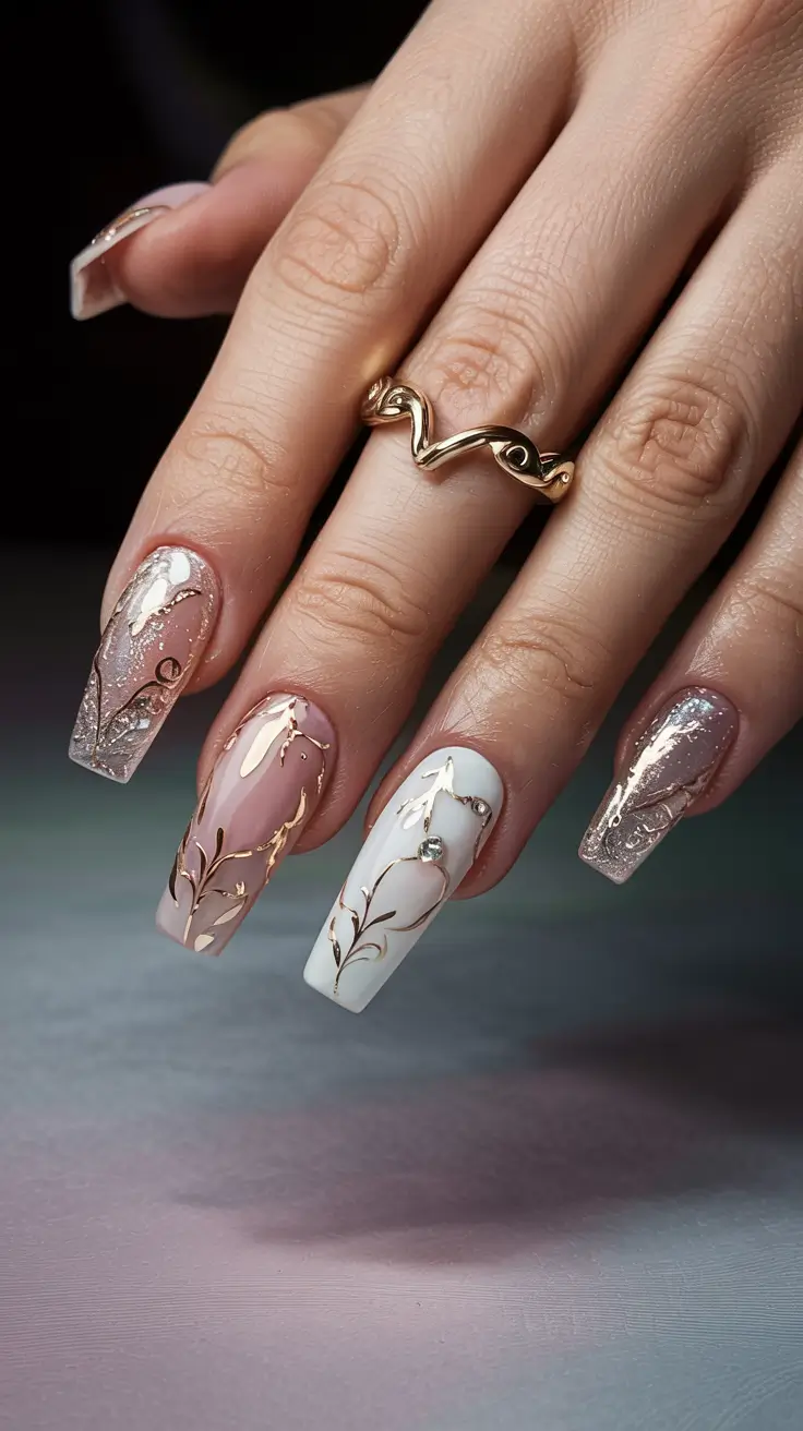 25 идей для осеннего маникюра в форме балерины