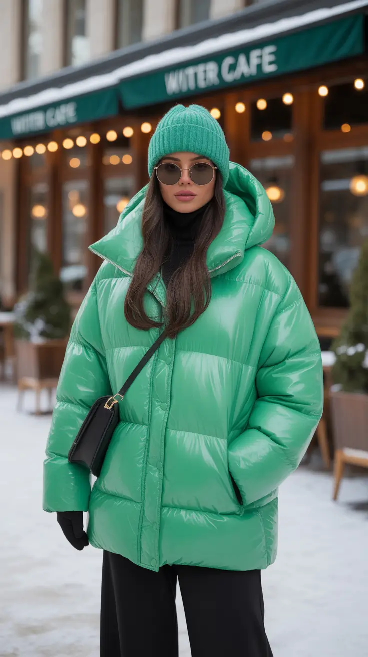 25 идей, как носить пуховик зимой: от уличного стиля до уютного шика