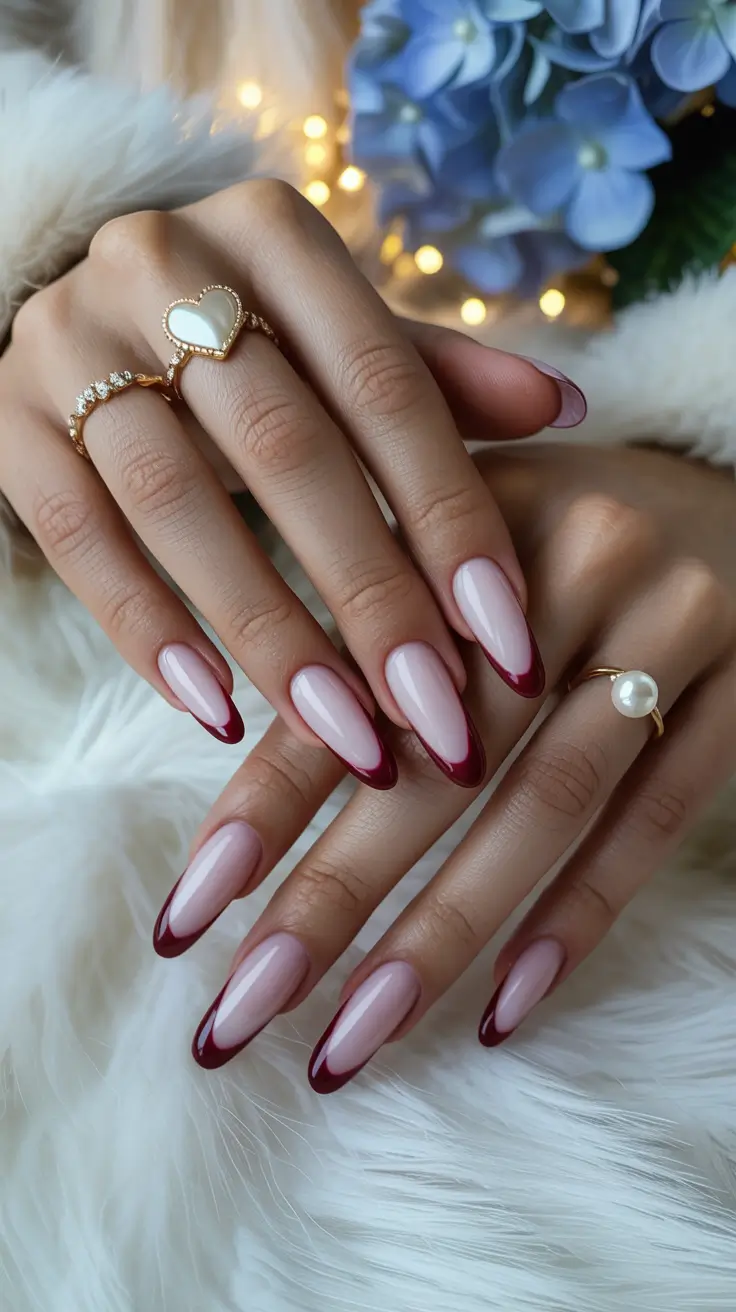 25 идей зимнего французского маникюра: стильный, современный маникюр в морозных тонах