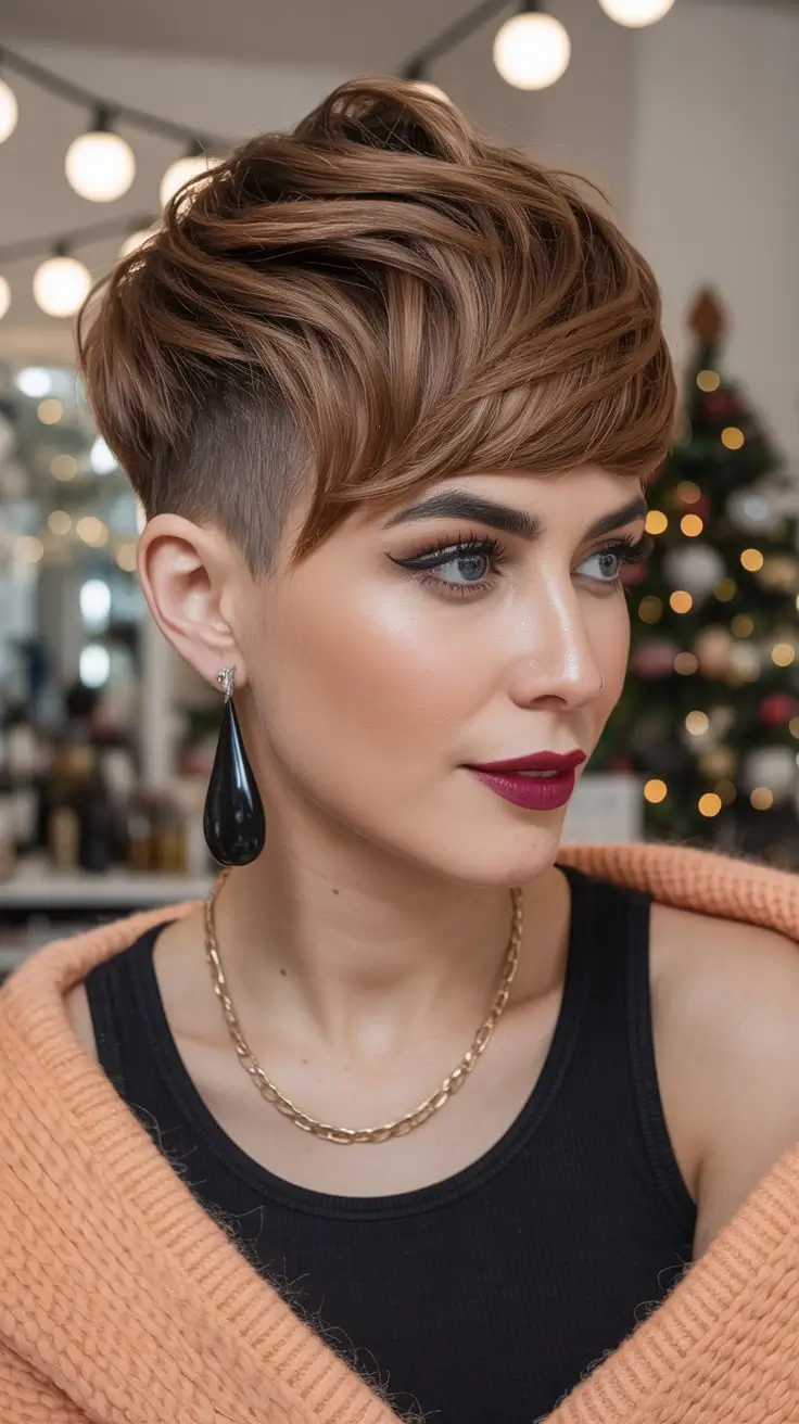 25 идей зимних стрижек пикси для стильных коротких причёсок