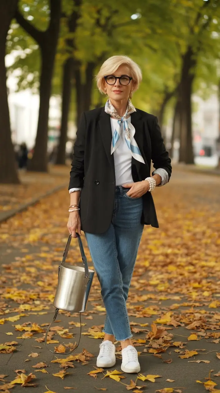 25 стильных осенних образов для женщин старше 60 лет