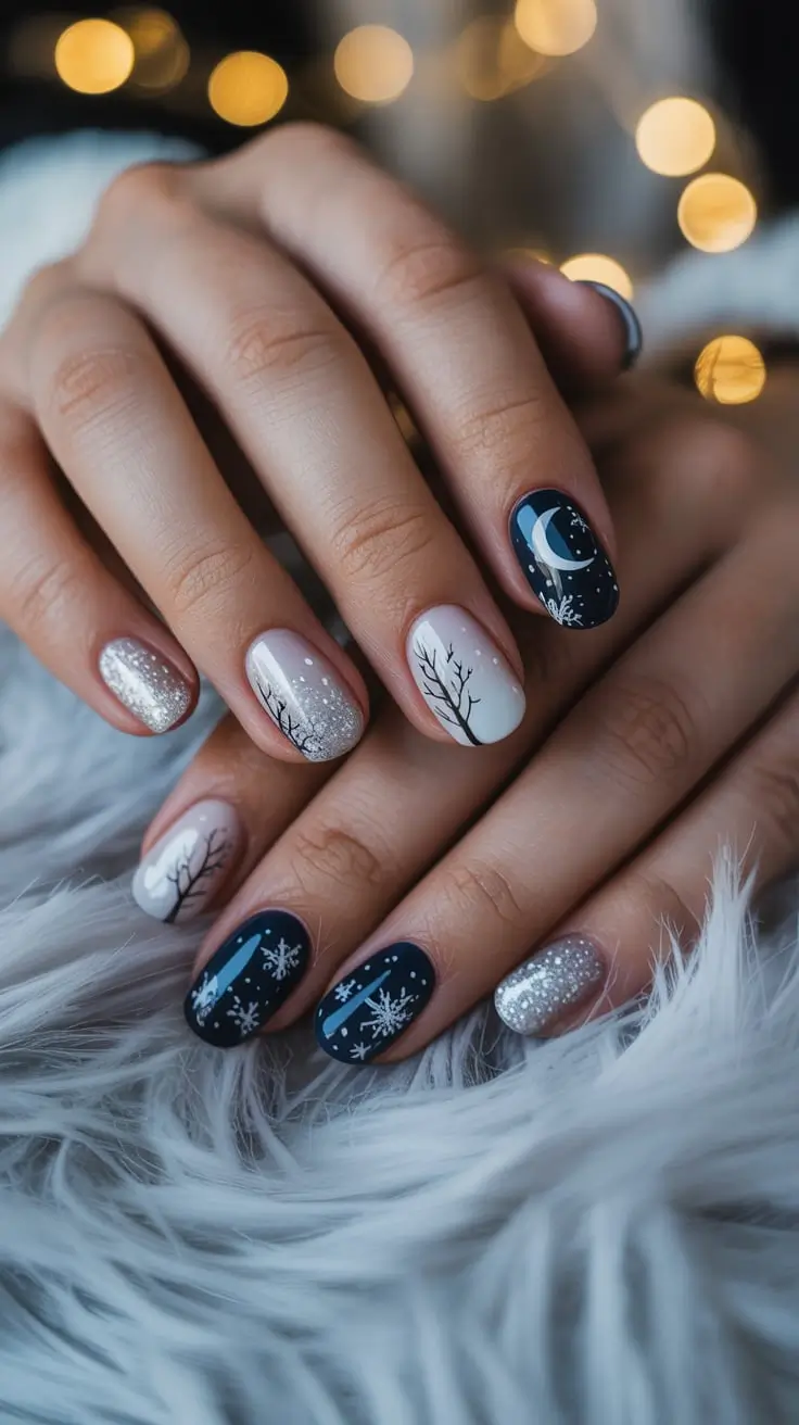 25 зимних идей для акрилового маникюра: потрясающий сезонный маникюр 25 зимних идей для акрилового маникюра: потрясающий сезонный маникюр