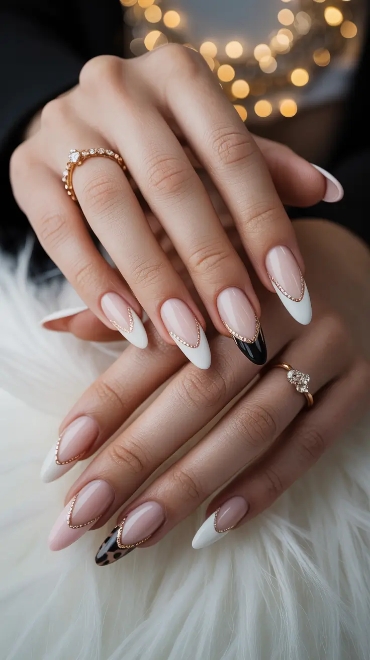 25 идей зимнего французского маникюра: стильный, современный маникюр в морозных тонах