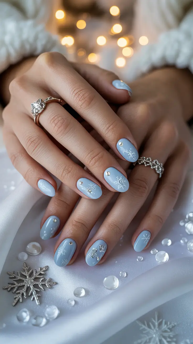24 идеи зимнего маникюра со снежинками: шикарный, уютный и морозный маникюр 24 идеи зимнего маникюра со снежинками: шикарный, уютный и морозный маникюр