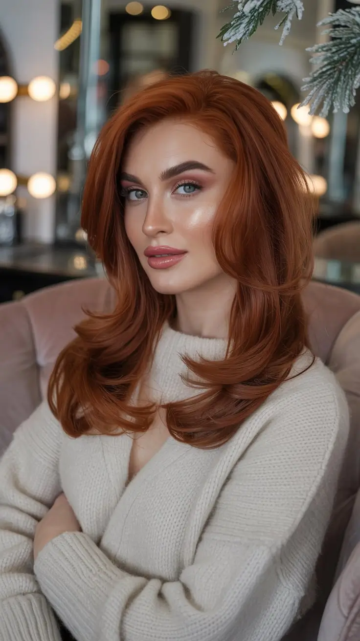 24 идеи для окрашивания волос в рыжий цвет зимой: модные оттенки этого сезона