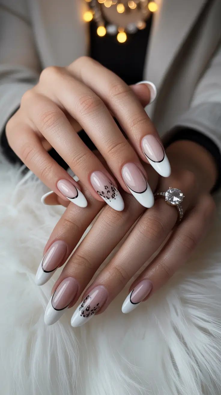 25 идей зимнего французского маникюра: стильный, современный маникюр в морозных тонах