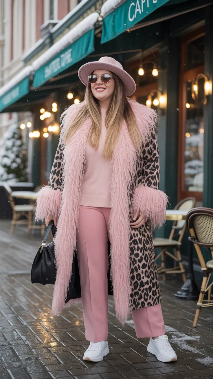 25 идей зимних нарядов для полных женщин в шикарном и уютном стиле