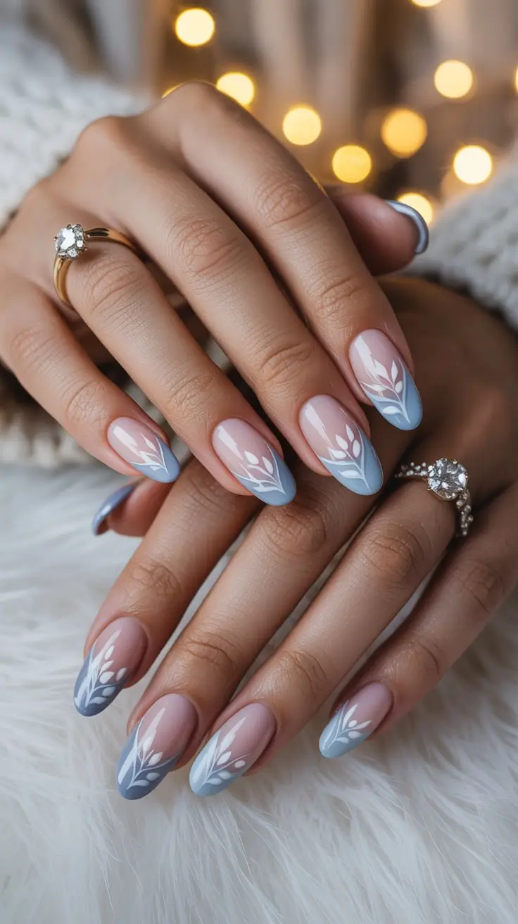 25 идей зимнего французского маникюра: стильный, современный маникюр в морозных тонах