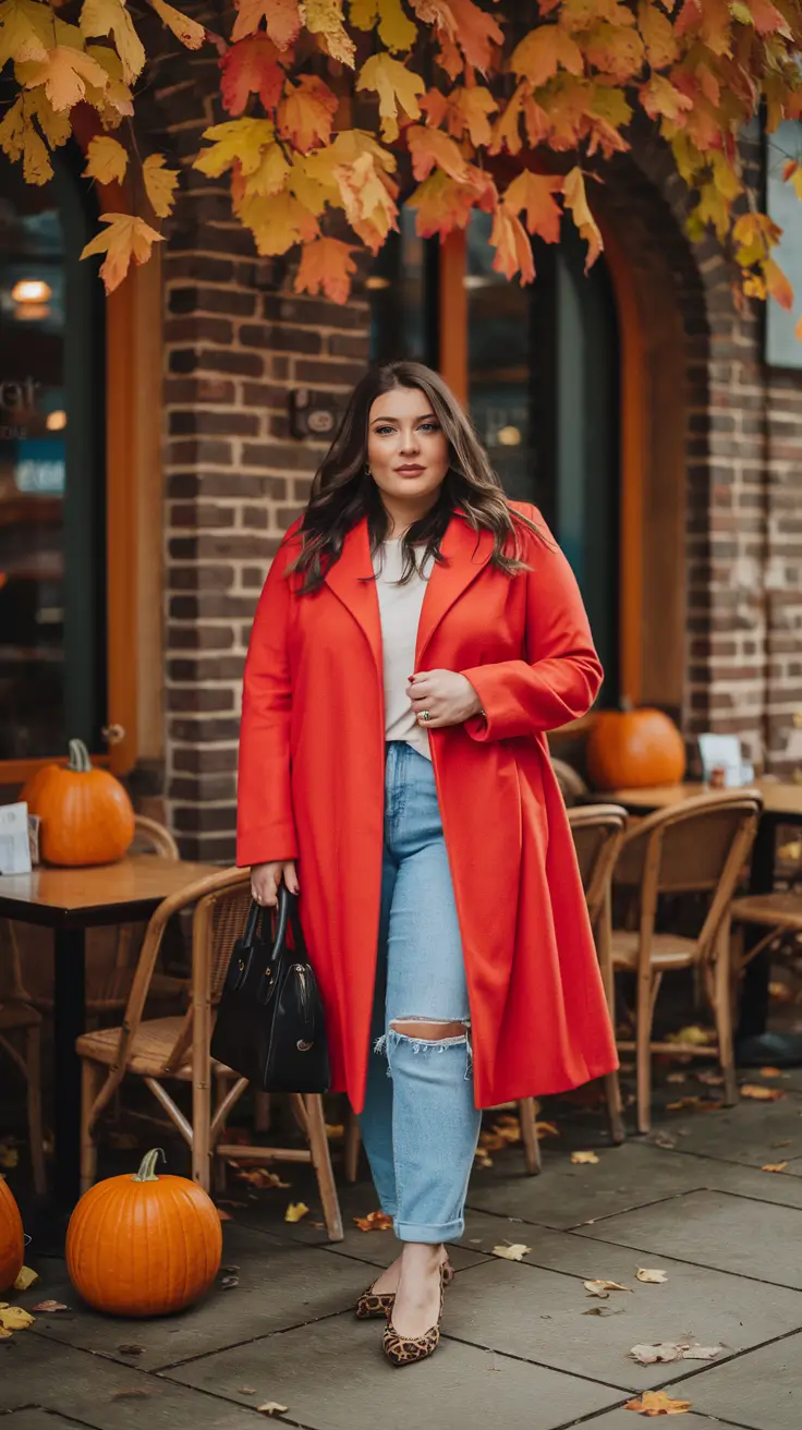 22 идеи осеннего модного гардероба больших размеров, которые выглядят непринуждённо и шикарно