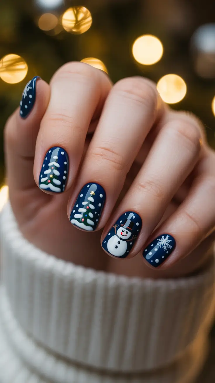 Элегантно в холода: 24 коротких зимних дизайна и цвета для маникюра Элегантно в холода: 24 коротких зимних дизайна и цвета для маникюра