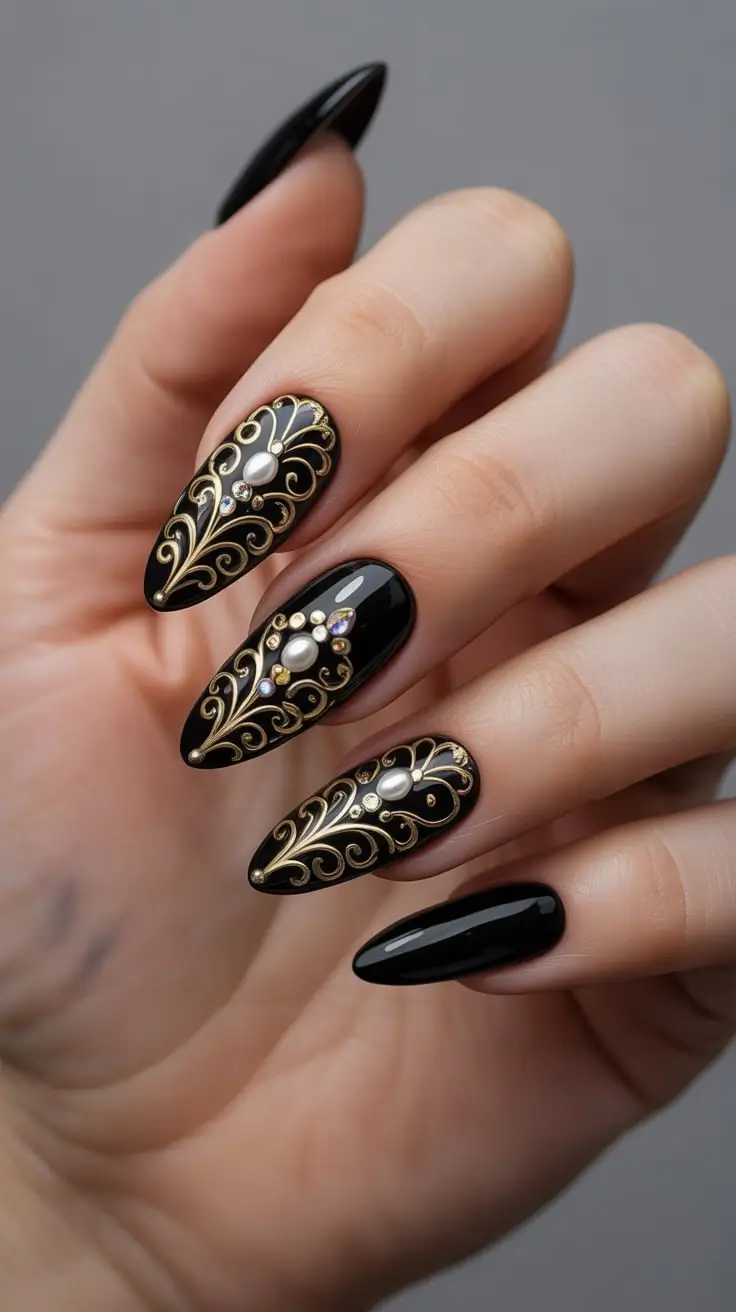 21 модный осенний маникюр в стиле «миндаль» для стильного сезонного маникюра