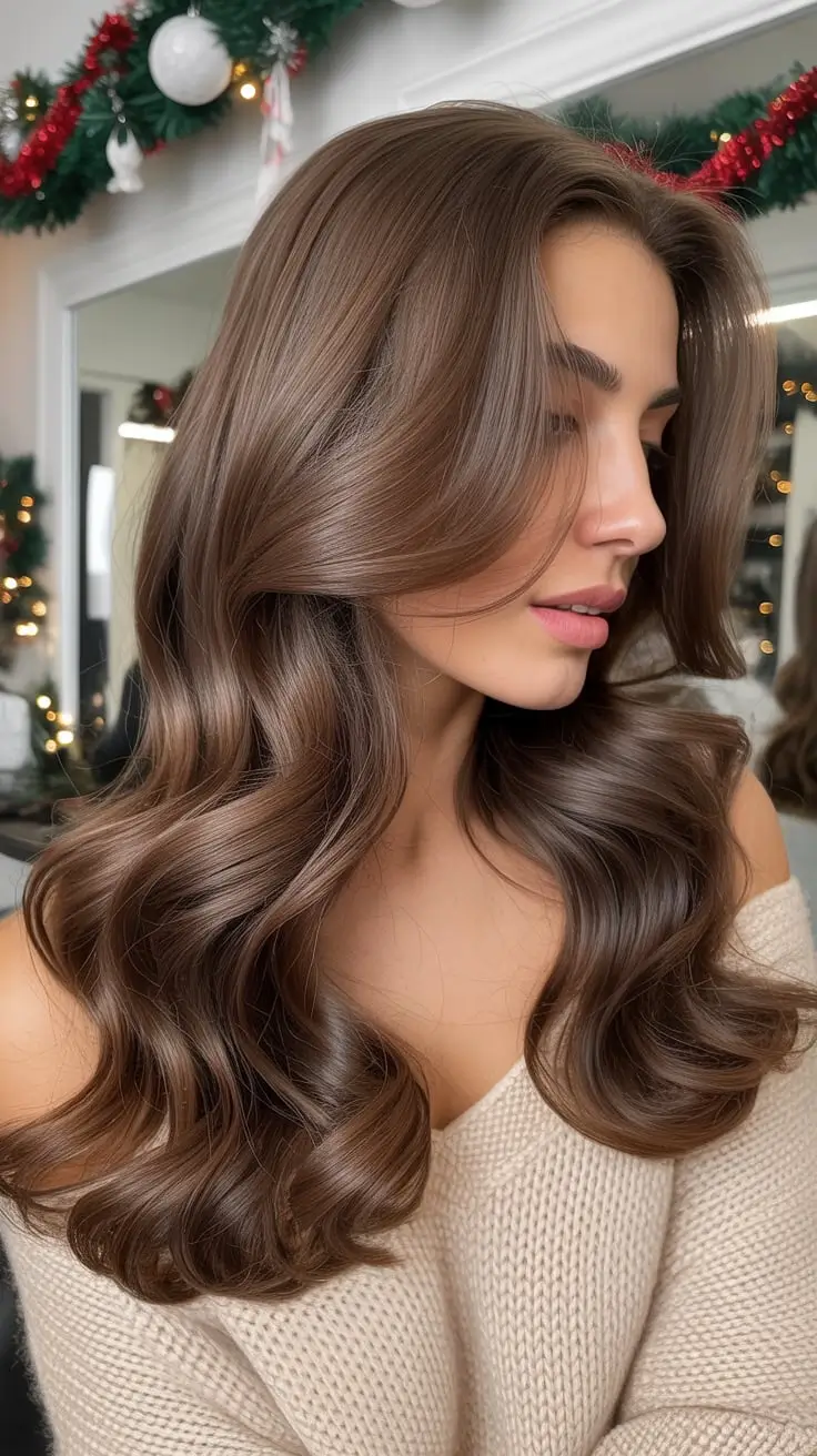 24 зимних оттенка для каштановых волос, которые преобразят ваш образ