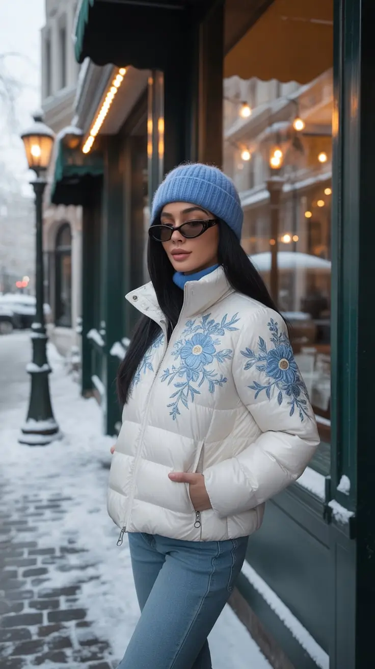 25 идей, как носить пуховик зимой: от уличного стиля до уютного шика