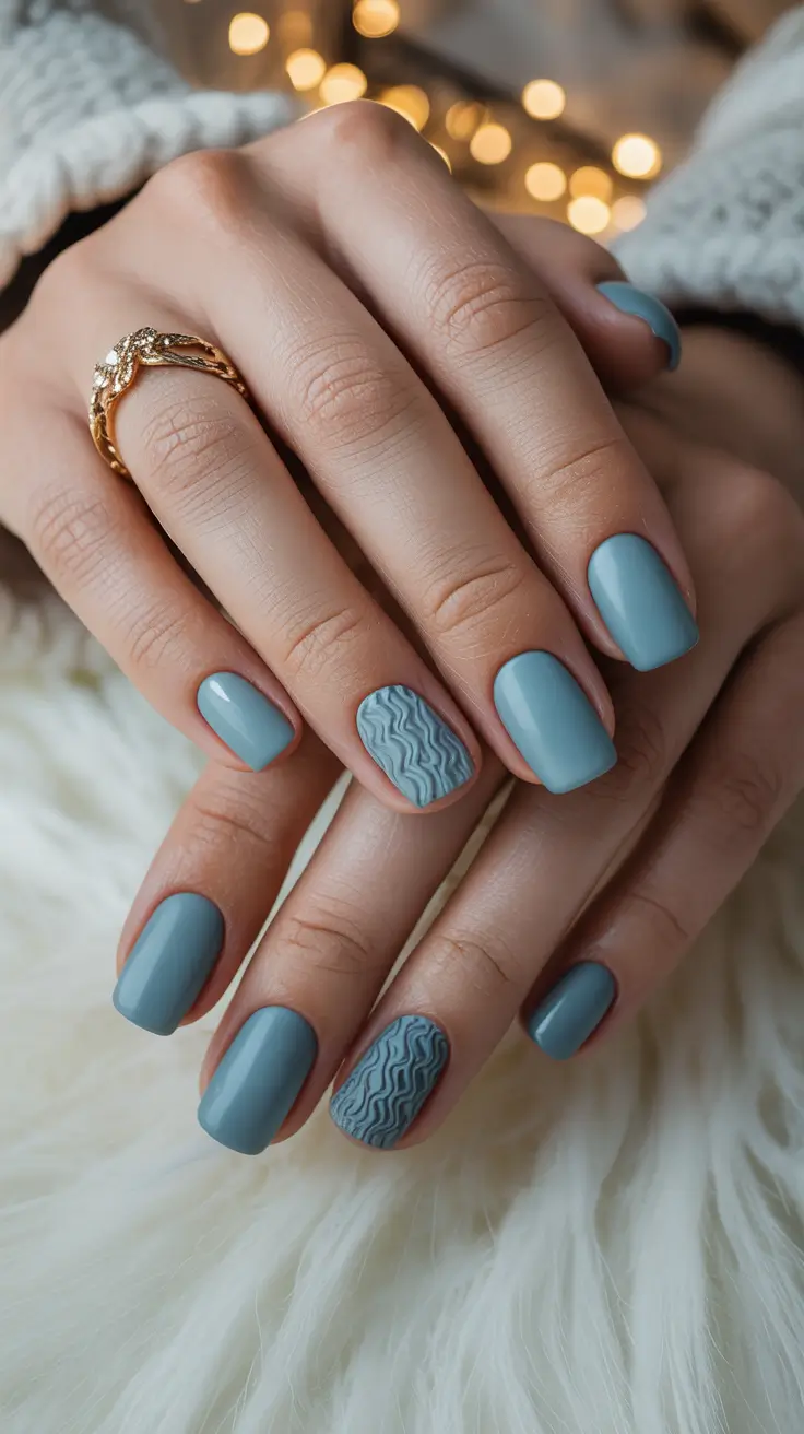 24 зимних варианта маникюра: идеи уютного текстурного маникюра для холодного времени года