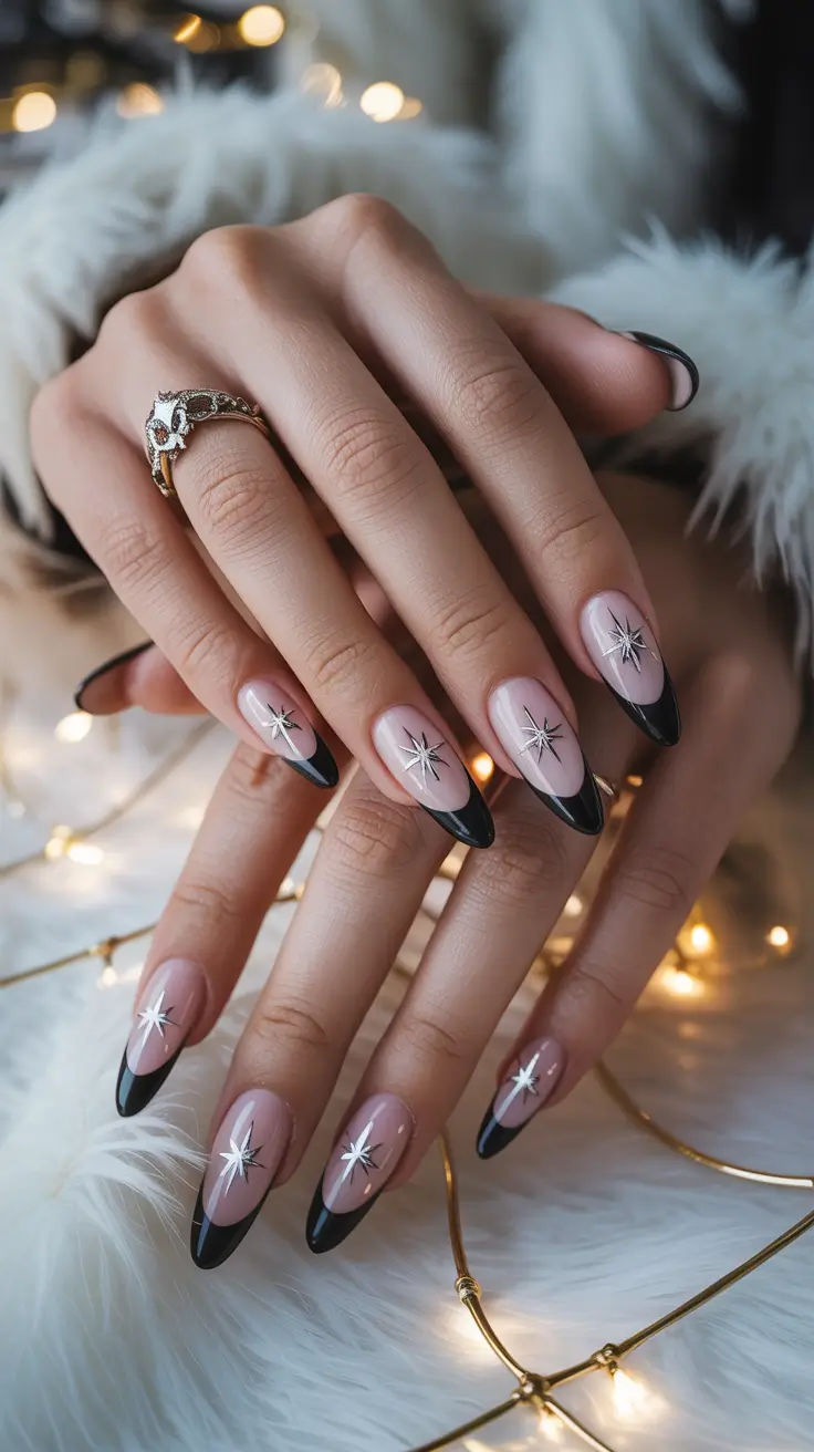 25 идей зимнего французского маникюра: стильный, современный маникюр в морозных тонах