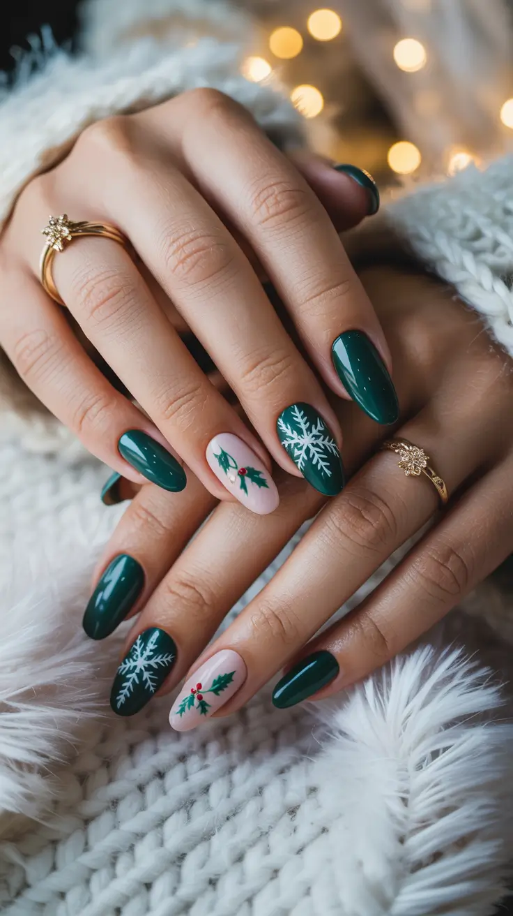 24 зимних миндальных маникюра: модные и элегантные дизайны для холодного времени года