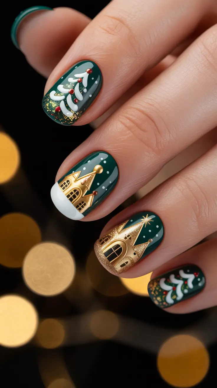 Элегантно в холода: 24 коротких зимних дизайна и цвета для маникюра Элегантно в холода: 24 коротких зимних дизайна и цвета для маникюра