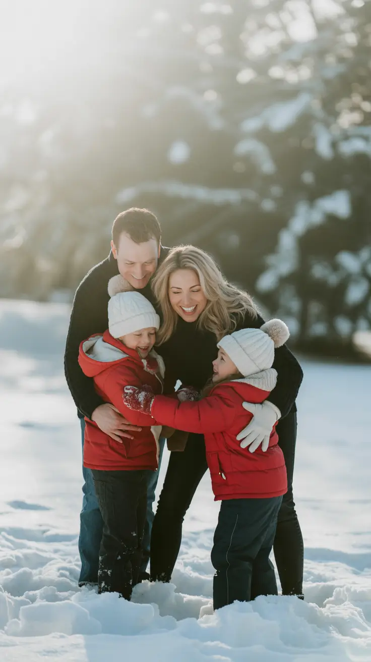 24 образа для семейных фотографий зимой, чтобы сохранить уютные и стильные воспоминания