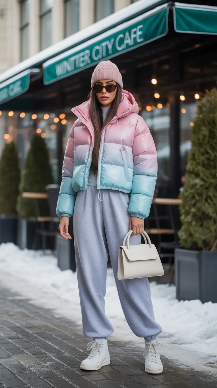 25 идей, как носить пуховик зимой: от уличного стиля до уютного шика