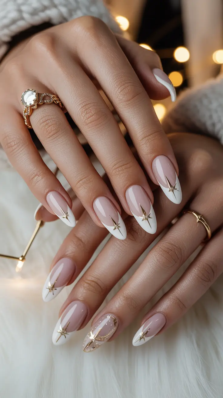 25 идей зимнего французского маникюра: стильный, современный маникюр в морозных тонах