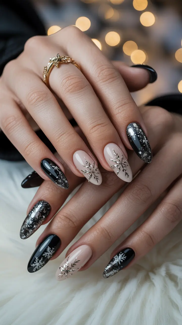 24 зимних миндальных маникюра: модные и элегантные дизайны для холодного времени года