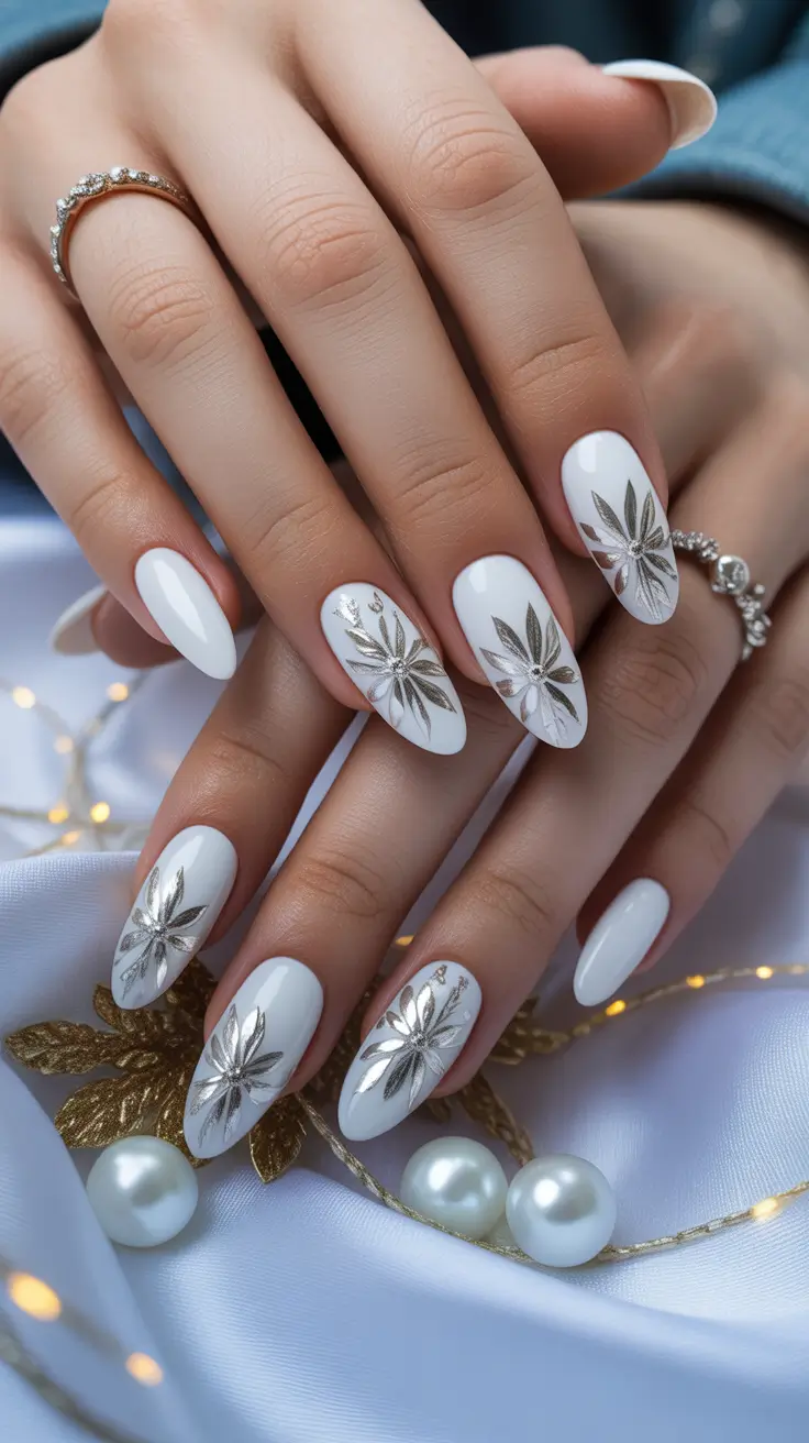 25 идей для белого рождественского маникюра: элегантный зимний дизайн ногтей, который будет сиять в этот праздничный сезон