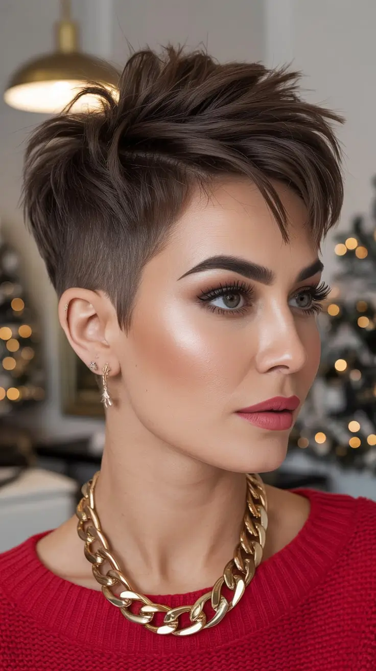 25 идей зимних стрижек пикси для стильных коротких причёсок