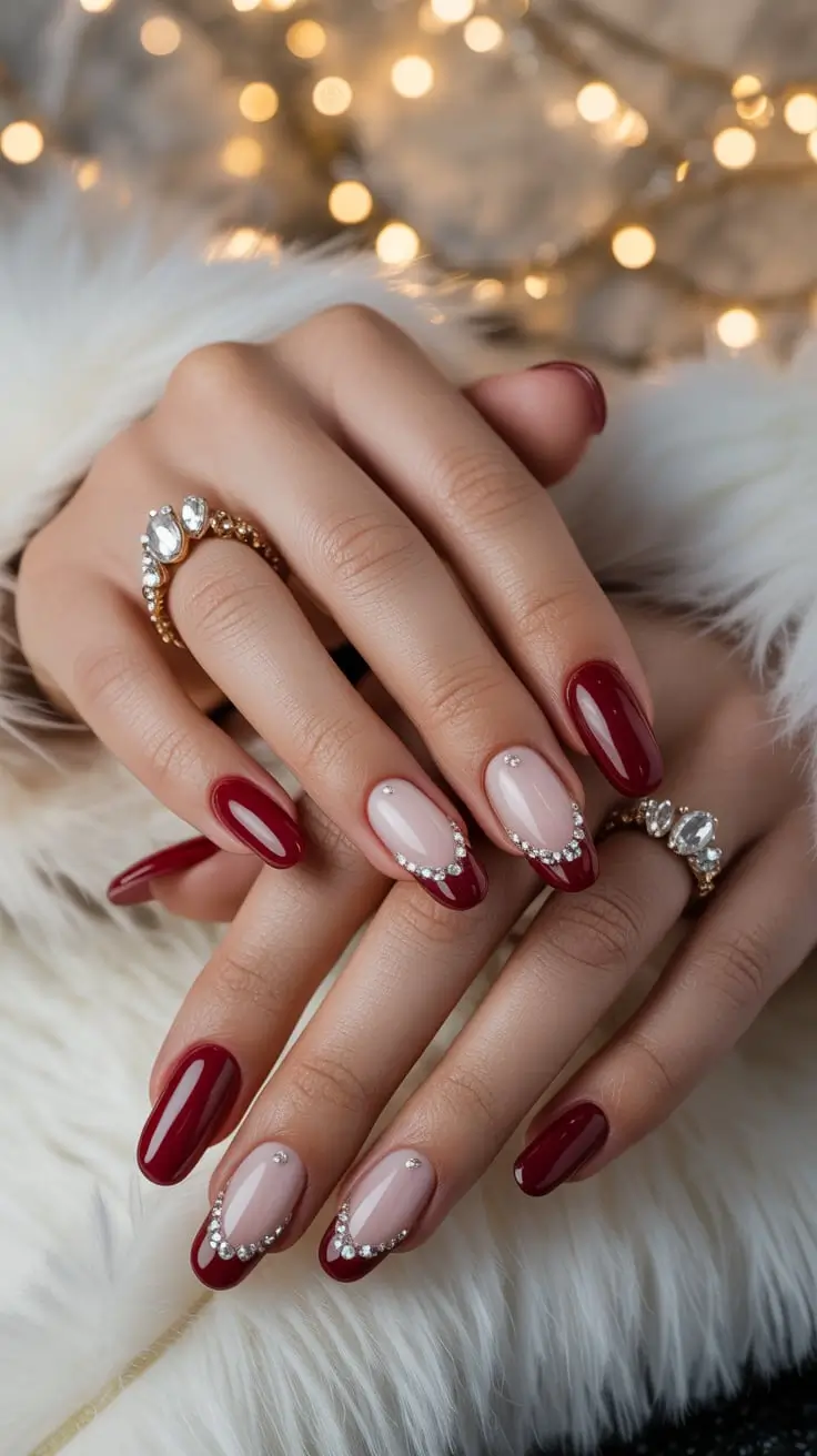 25 идей зимнего французского маникюра: стильный, современный маникюр в морозных тонах