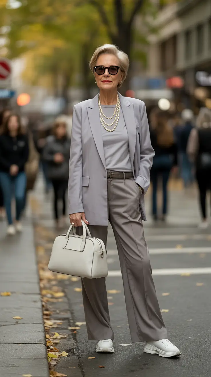 25 стильных осенних образов для женщин старше 60 лет