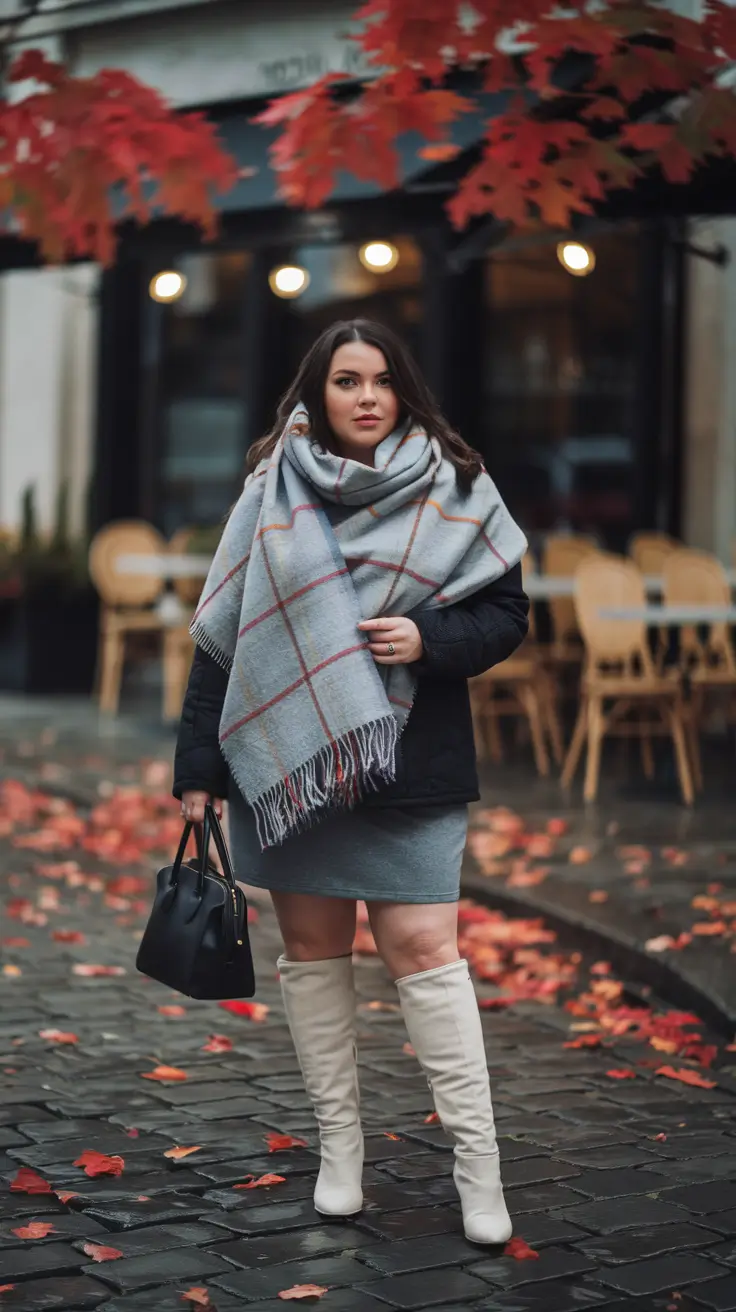 22 идеи осеннего модного гардероба больших размеров, которые выглядят непринуждённо и шикарно