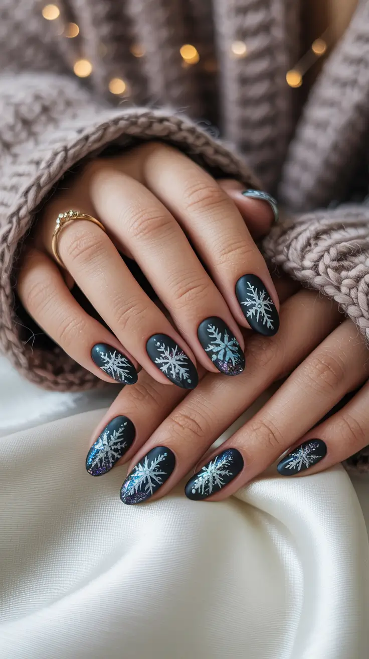 24 идеи зимнего маникюра со снежинками: шикарный, уютный и морозный маникюр 24 идеи зимнего маникюра со снежинками: шикарный, уютный и морозный маникюр