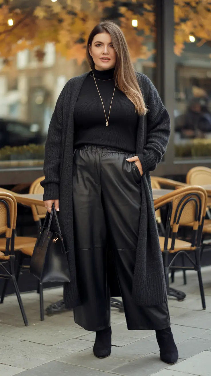 22 идеи осеннего модного гардероба больших размеров, которые выглядят непринуждённо и шикарно