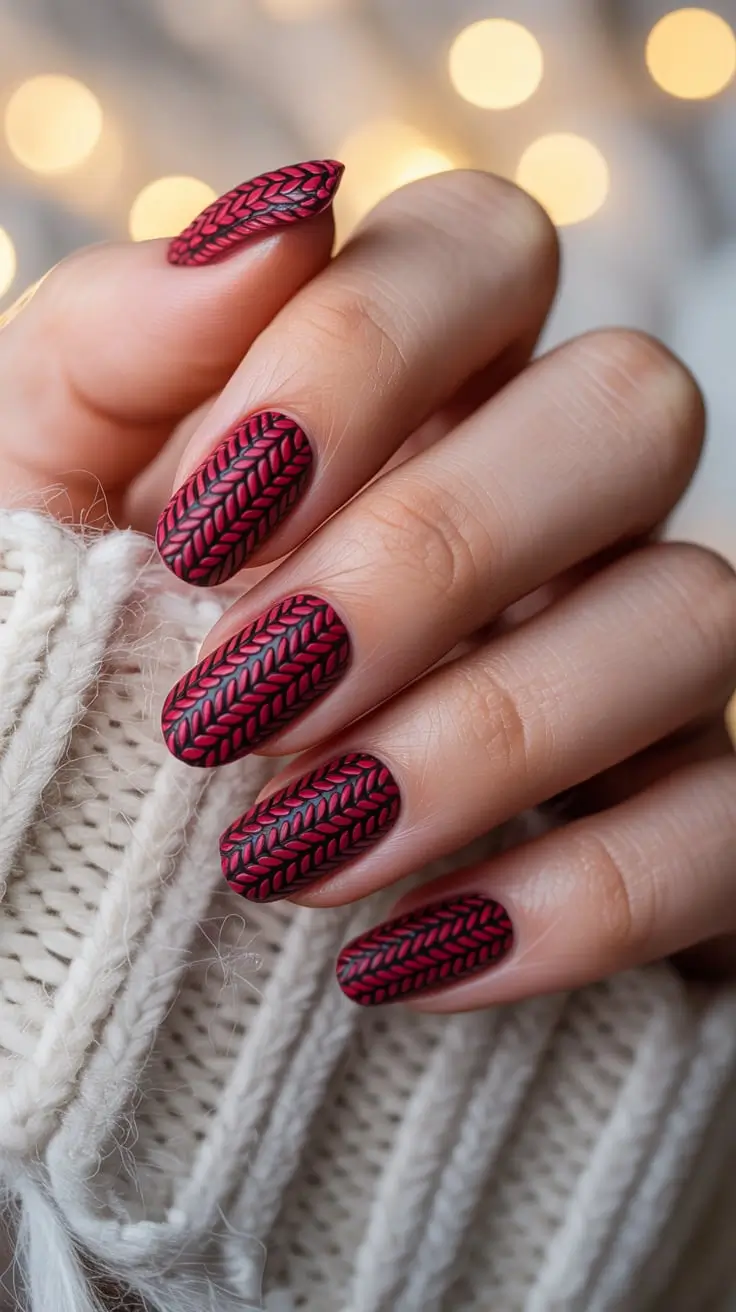 24 зимних варианта маникюра: идеи уютного текстурного маникюра для холодного времени года