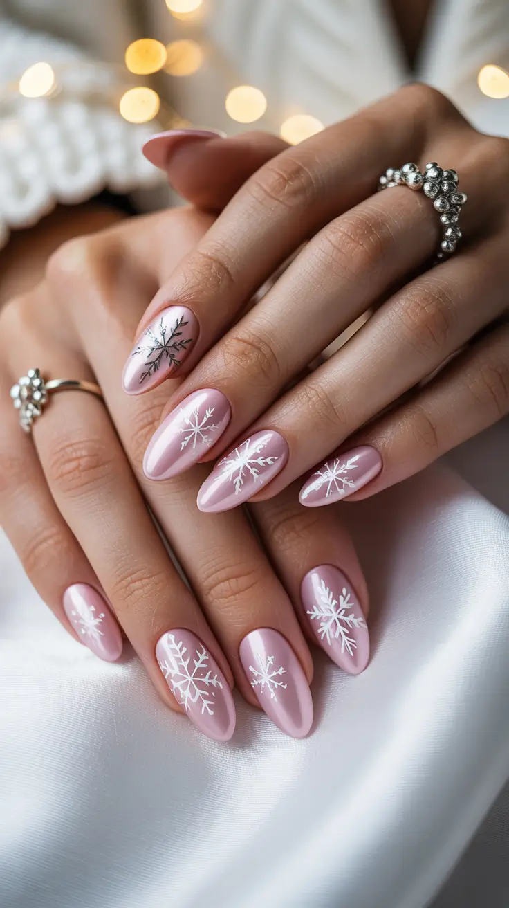 24 идеи зимнего маникюра со снежинками: шикарный, уютный и морозный маникюр 24 идеи зимнего маникюра со снежинками: шикарный, уютный и морозный маникюр